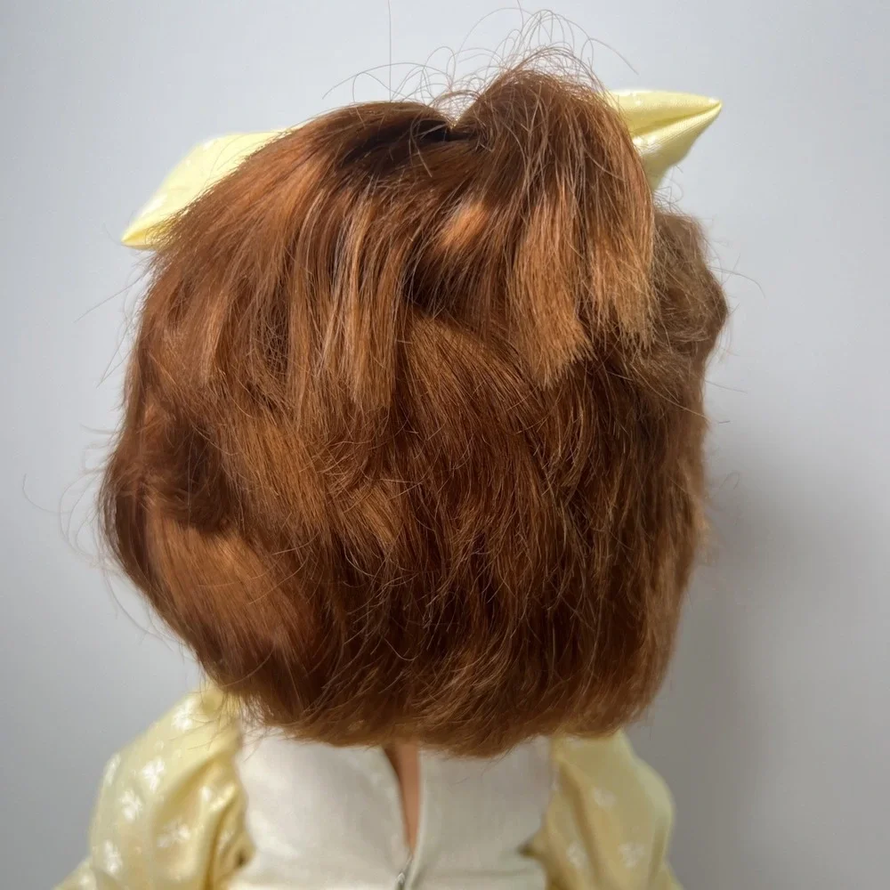 Vintage 1990 Galoob Baby Face So Shy Sherri #9 Doll Green Eyes Yellow Dress